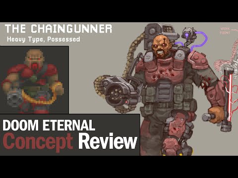DOOM Eternal  — Chaingunner Concept Review