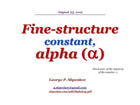 Fine-structure constant, alpha.