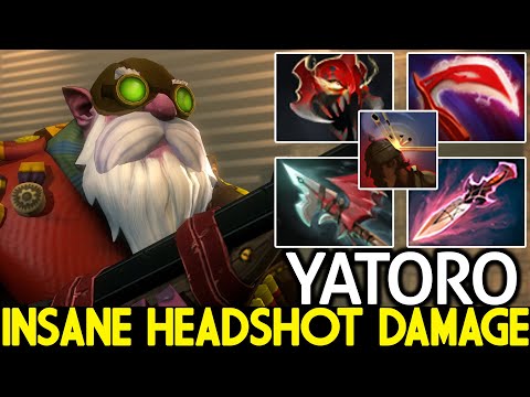 YATORO [Sniper] Insane Headshot Damage with Full Physical Build Dota 2