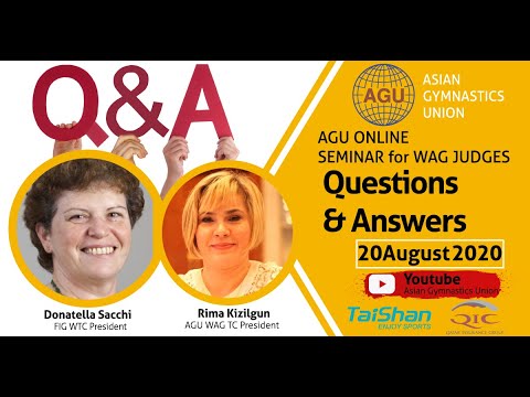 AGU ONLINE SEMINAR for WAG JUDGES ( Questions and Answers with Donatella Sacchi )