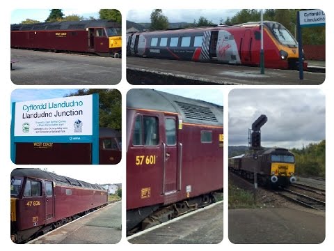 Trains at Llandudno Junction 17.10.2015 - inc Statesman & Roman Chester railtours & RHTT