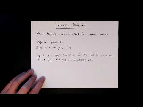 MSE 403 S21 Lecture 18 - Module 1 - Extrinsic Defects
