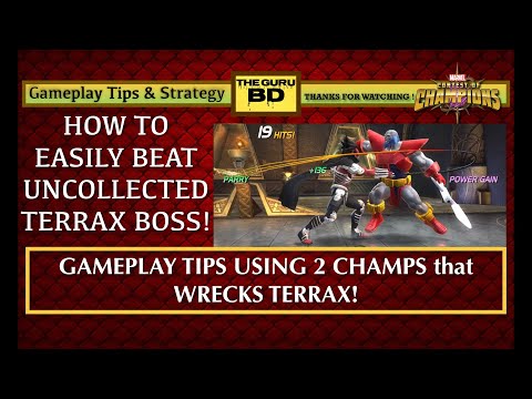 How to Easily BEAT TERRAX BOSS! UNCOLLECTED Gameplay. MCOC.