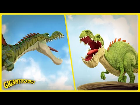 New Dino in Town! 🦖 Can Giganto Stop the MEAN Spinosaurus? | Gigantosaurus Action Showdown