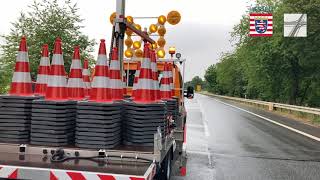 Leitkegel automatisiert bei fließendem Verkehr setzen und wieder einsammeln