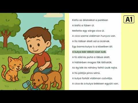 Slow Reading in Hungarian – Relaxing Story for Beginners  |  Hungarian A1 - Kisfiú az állatokkal