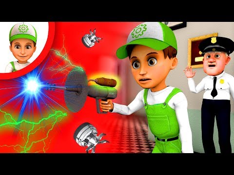 Magic weapon for the police. Cartoon Police officer. Trucks for kids Cartoon. Car race for kid.