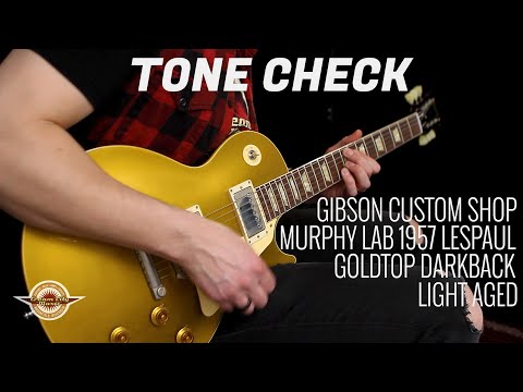 Gibson Custom Murphy Lab 1957 Les Paul Goldtop Darkback Reissue Light Aged - Double Gold image 12