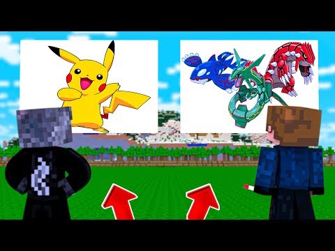 Minecraft : Mod de Pokemon #8 - DESENHO DE POKEMON IGUAL DO ANIME