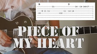 Piece Of My Heart | Guitar Tutorial | Tab & chords included!