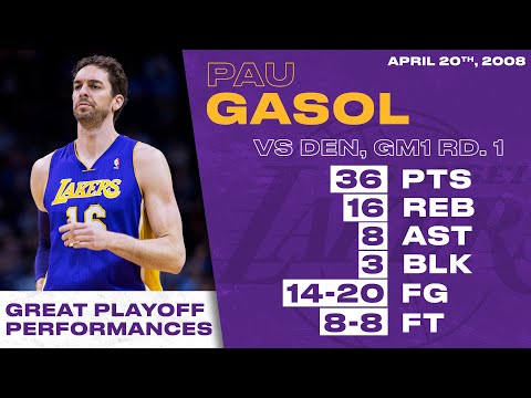 PAU GASOL | GREAT PLAYOFF PERFORMANCES - Pau goes off for 36/16/8 with 3 blocks v Denver 💥🔥⭐