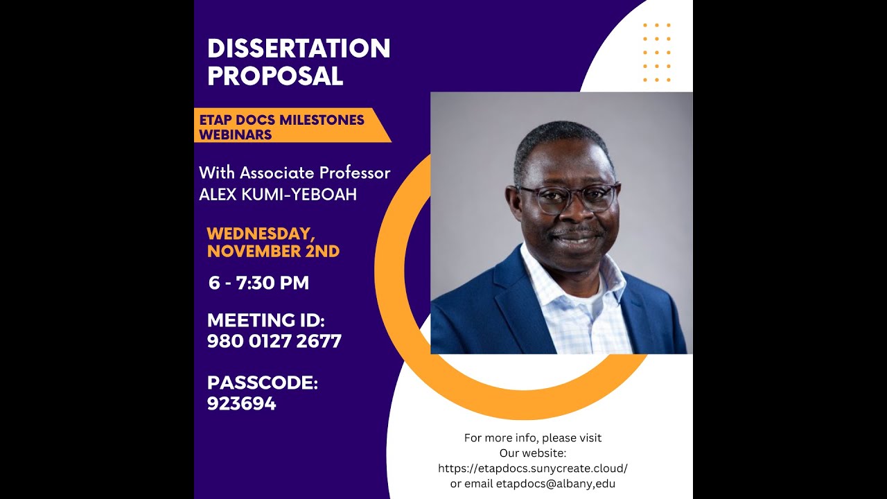 Dissertation Proposal Writing Workshop