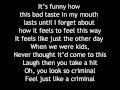 The Maine - So Criminal Lyrics 