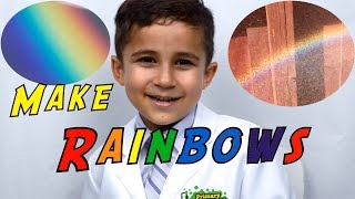 Make a Rainbow by Refraction Easy Kid Science Experiment you can do at home