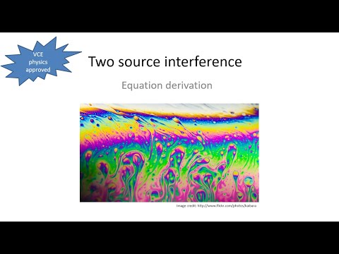 Two Source Interference Formula (double slit experiment)