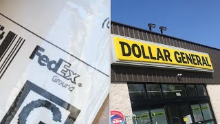 where is a FedEx drop off box, Dollar General