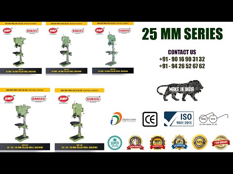 RTD-15 L  ECO LIGHT DUTY (SQUARE) (WITH M.S. IRON GEAR SET)25 MM  PILLAR DRILLING MACHINES