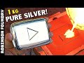 Casting a 1KG PURE SILVER YouTube play button - 100,000 Subscribers celebration -