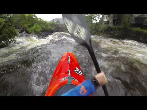 Summer storm kayaking in Betws y Coed, North wales, UK