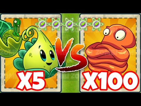 PVZ 2 Plants With 5 Plant Food VS 100 Octo Zombie's Octopus Who Will Win?