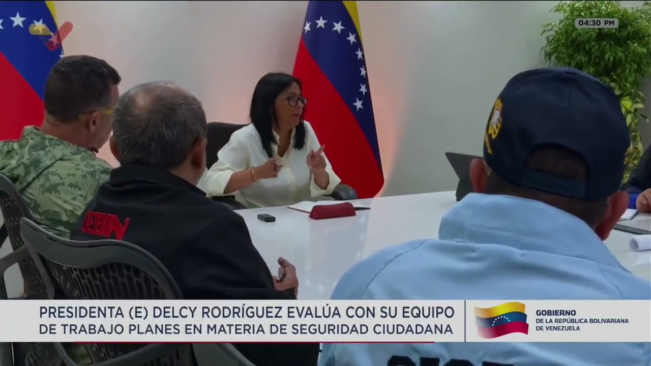 Delcy Rodríguez sostiene reunión por planes de seguridad ciudadana, 27 de febrero de 2026
