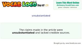 Video thumbnail for unsubstantiated