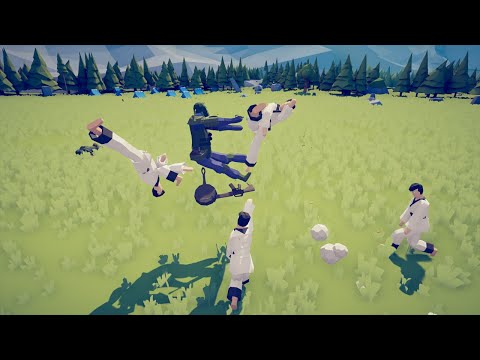 4x TAEKWONDO CHAMPION vs MODERN FACTION UNIT - TABS - Totally Accurate Battle Simulator