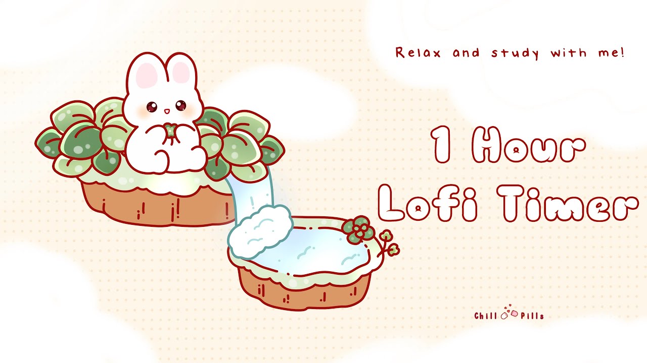 1 Hour - Relax & study with me Lofi | Bunny Island #timer #1hour #1hourloop #lofi #relaxing #calm