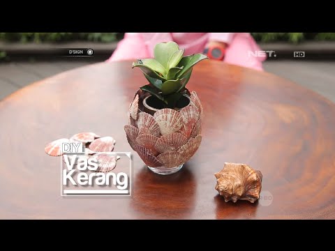 Cara Membuat Kerajinan  Tangan Vas  Bunga  Dari Cangkang 