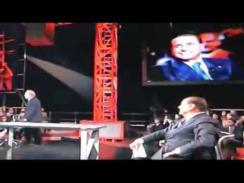 DURISSIMO scontro tra Silvio BERLUSCONI e Michele SANTORO su LA7  (10.01.2013)
