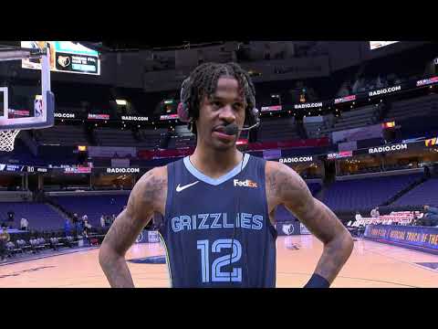 MEMvMIA: Ja Morant CLUTCH Postgame Walk-off Interview | March 17, 2021 | NBA Season 2020-21