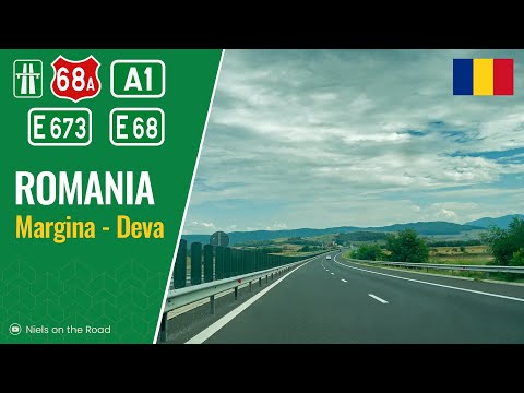 Driving in Romania: DN68A E673 & Autostradă  A1 E68 from Margina to Deva
