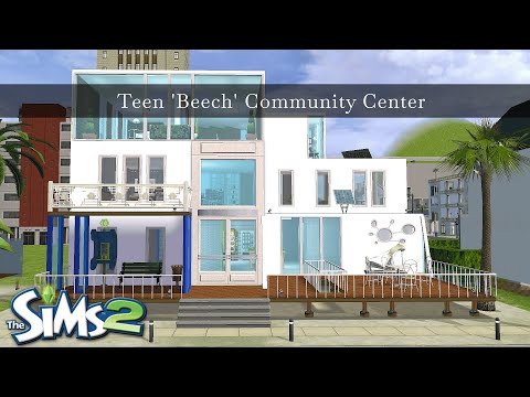 Let's Talk! Sims 2 Teen 'Beech' Community Center, Free Lot Download!