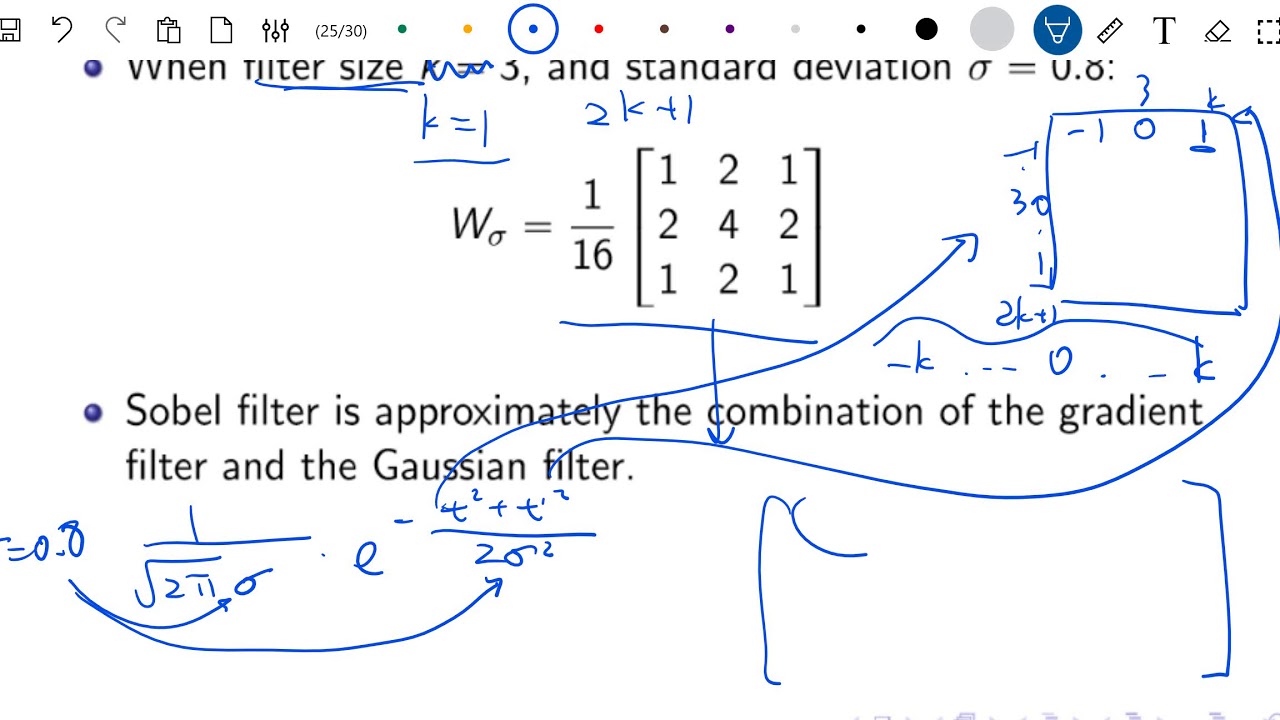 CS540 Lecture 7 Gaussian Filter Approximation Example