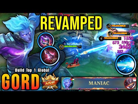 MANIAC!! Gord Revamp Deadly Midlane Insane 19 Kills!! - Build Top 1 Global Gord ~ MLBB