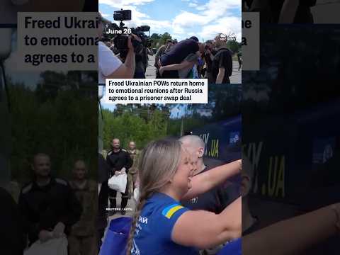 Emotional reunions as released POWs return to Ukraine