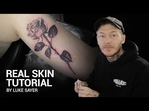 Realistic Rose Tattoo Tutorial Step by Step on Real Skin