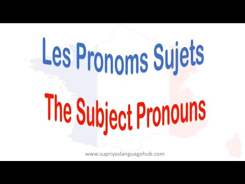 Pronoms Sujets