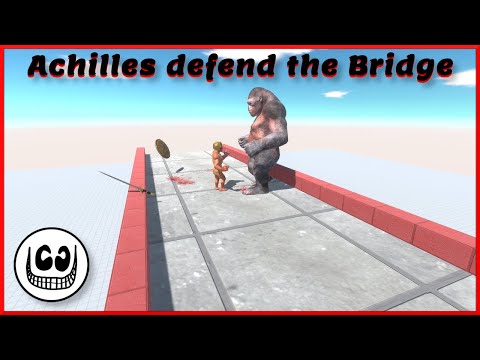 Achilles defend the Bridge | Animal Revolt Battle Simulator ARBS