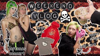 WEEKEND VLOG| deftones concert, thrifting, self care