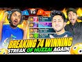 Big Youtuber Breaking 74 Winning Streak Of Huzzai Prank Gone Wrong 😱 - Garena Free Fire Max