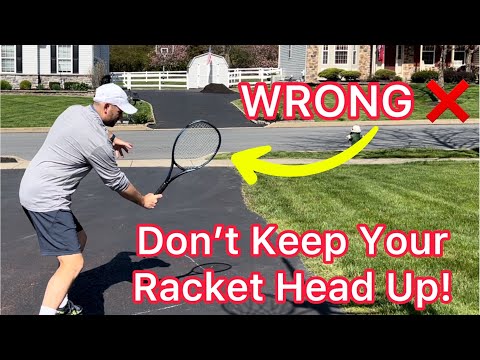 Don’t Keep Your Racket Head Up On Volleys (Tennis Technique Explained)