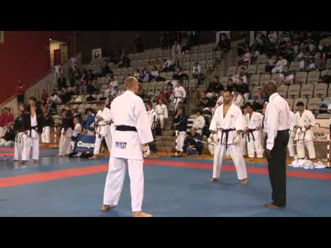 JKA European Championship 2012 Team Kumite men 1st round Italy vs Russia