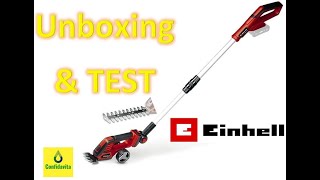 Unboxing: Einhell Akku-Gras- und Strauchschere GE-CG 18/100 Li T-Solo Power X-Change