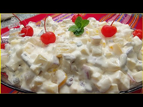 🔴 Ensalada de Manzana |Cremosita |Ensalada Navideña ✅