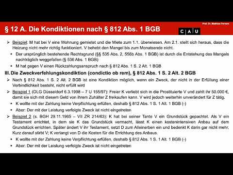 Examenskurs Schuldrecht BT – Folge 24 (BereicherungsR: Andere Kondiktionsarten; § 816 BGB)