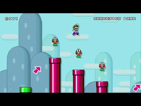Woof 1-1: Slip n Slide by ???? - Super Mario Maker 2 - No Commentary 1bu