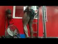black muscle man flexing