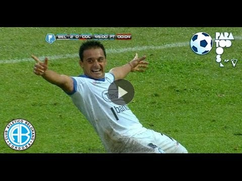 Gol de Pereyra. Belgrano 2 - Colón 0. Fecha 15. Torneo Inicial 2013. Fútbol Para Todos