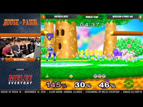 House of Paign 19 - Drephen & Boyd vs. Mew2King & Prince Abu - SSBM - Winners Semis